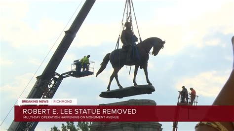 Robert E Lee Statue Removed From Monument Avenue Youtube