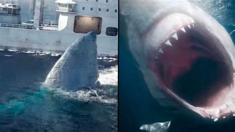 Megalodon Breaks Ship In Half In Animation