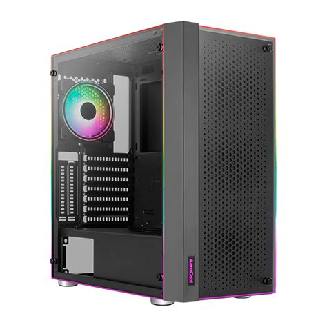 Gabinete AeroCool Skribble Con Crstal Templado ARGB Midi Tower ATX