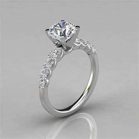 Twist Round Cut Moissanite Engagement Ring Forever Moissanite