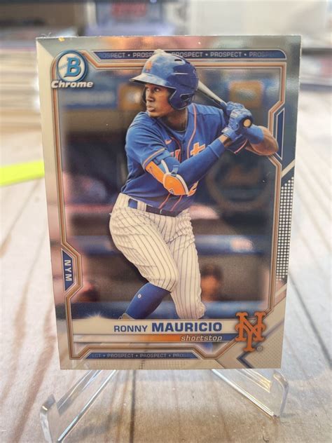 Bowman Chrome Draft Bdc Ronny Mauricio New York Mets Ebay