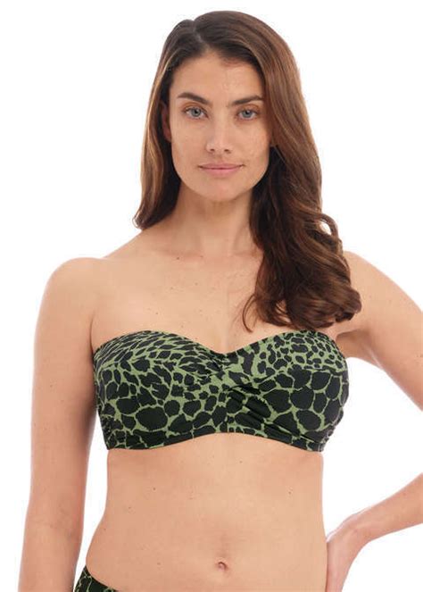Biustonosz kąpielowy Fantasie Swim BOA VISTA FS PRI Uw Twist Bandeau Bikini Top Peridot