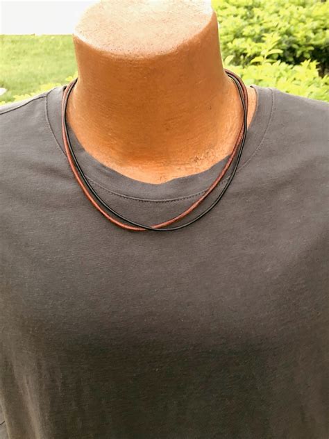 Leather Necklace Cord Necklace Leather Jewelry Men Leather Necklace