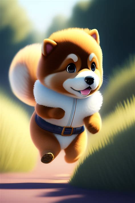 Lexica BOY IN PIXAR STYLE Running WITH A CUTE AND ADORABLE CARTOON