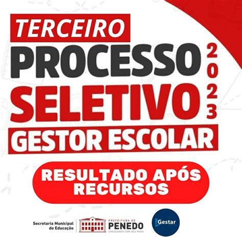 SEMED Penedo divulga resultado dos recursos ao 3º PSS Gestor Escolar e