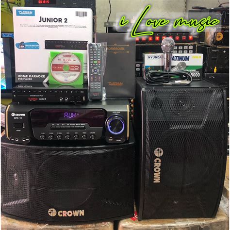 Karaoke Set Crown BFA 10 Speaker W Amplifier KS 10 Junior 2 Player