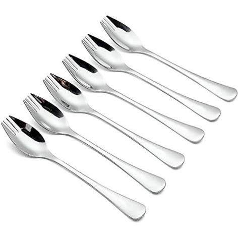 Spork Sporks 6 Pack Long Handle Heavy Duty 18 10 Stainless Steel For