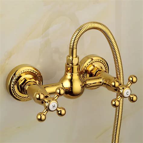 Shower Faucet Set Handshower Included Vintage Style Country Antiqu