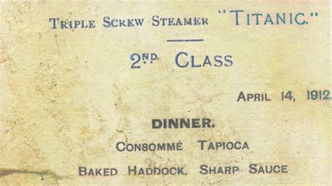 What Was Actually Served On The Titanic