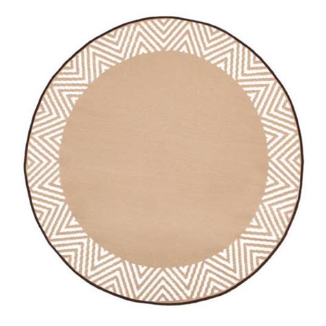 Olympia Beige Round Recycled Plastic Indooroutdoor Mat 180 Cm Fab