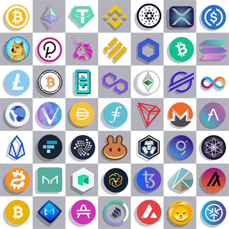 Cryptocurrency Logos Stock Illustrations 522 Cryptocurrency Logos