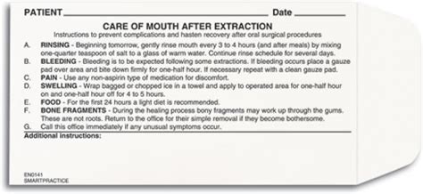 Post Operative Instructions For Extractions