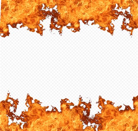 Fire Flames Effect Frame Border Citypng