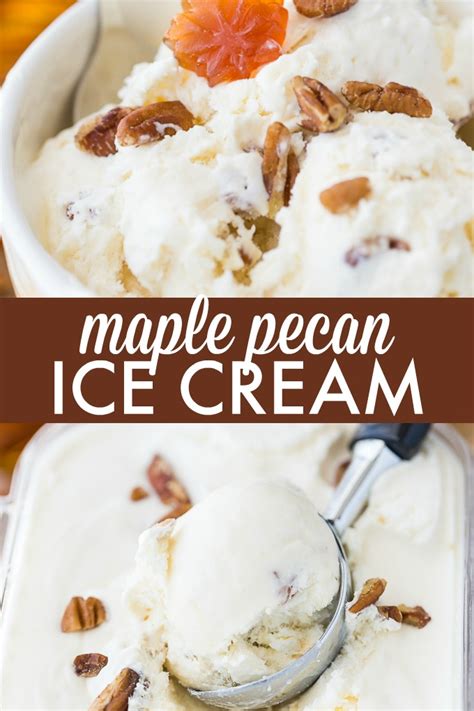 No Churn Maple Pecan Ice Cream Simply Stacie