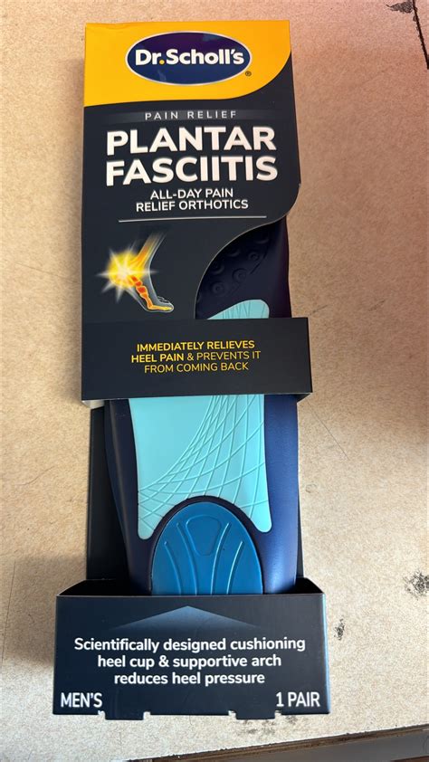 Dr Scholls Pain Relief Orthotics For Plantar Fasciitis For Men 1pair By