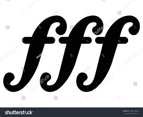 Vector Illustration Black Music Dynamic Fortississimo Stock Vector ...