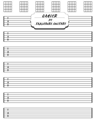 Cahier De Tablature Guitare Cahier De Musique Pour Guitar