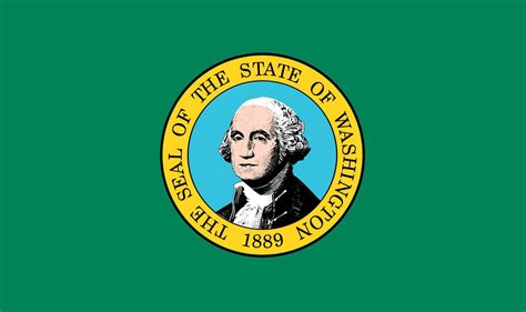 Washington state flag. Vector illustration. 10794296 Vector Art at Vecteezy