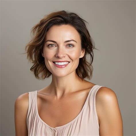 Premium Ai Image Portrait Of Beautiful Mature Mid Age Woman