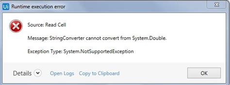 Read Cell Stringconverter Cannot Convert From System Double Help