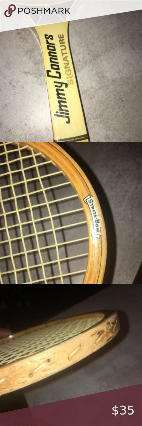 Wilson Jimmy Connors Signature Wood Tennis racket | Tennis racket ...