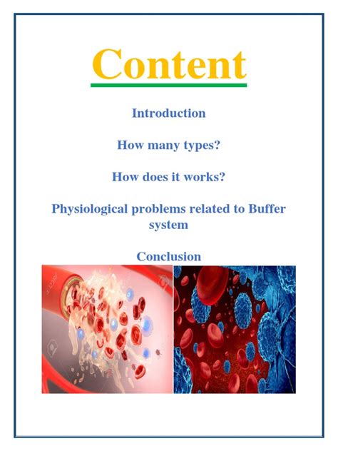 Blood Buffer System | PDF | Buffer Solution | Red Blood Cell