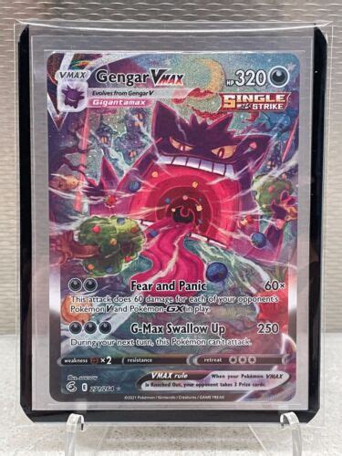 Pok Mon Tcg Gengar Vmax Fusion Strike Holo Secret Rare Ebay