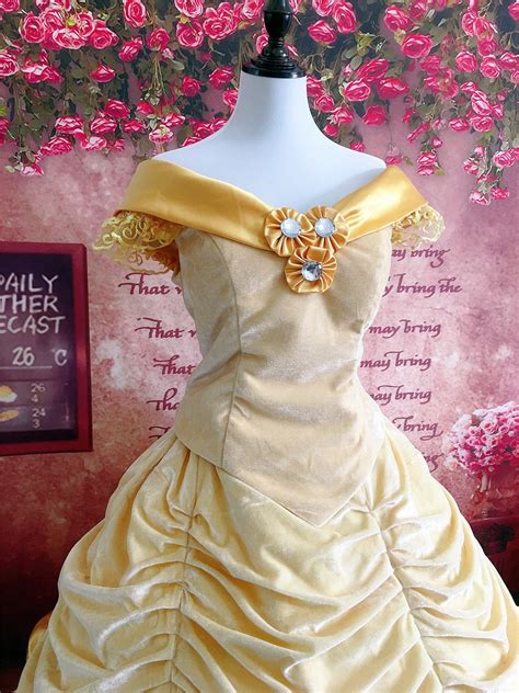 Belle Dress Adult Belle Cosplay Costume Etsy