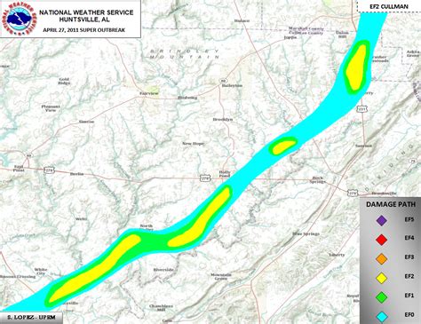 Alabama Tornado History Map