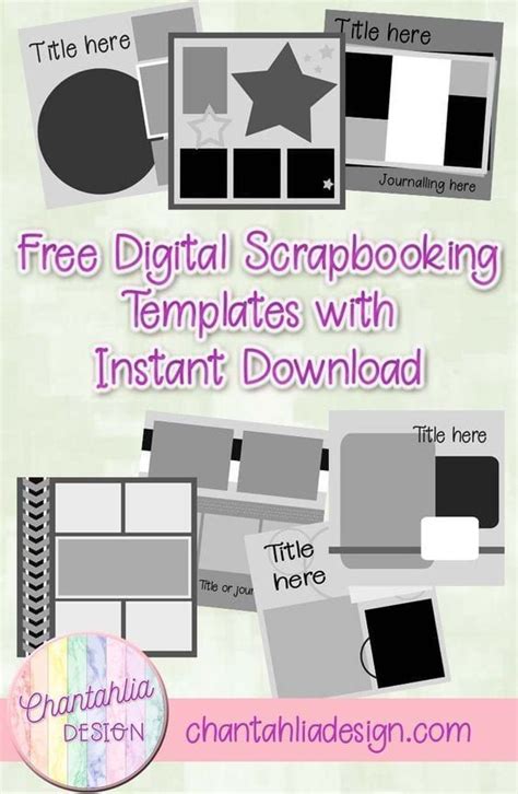 The Free Digital Scrapbooking Templates With Instant