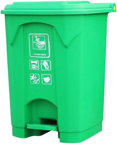 Large Trash Can Outdoor Trash Can 50 Litre Pedal Trash Can With Lid