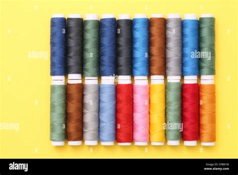 Spool Of Threads Stock Photo Alamy