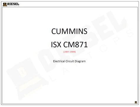 Cummins Isx Cm871 2007 2009 Electrical Circuit Diagram