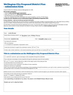 Fillable Online Wellington Govt Wellington City Proposed District Plan