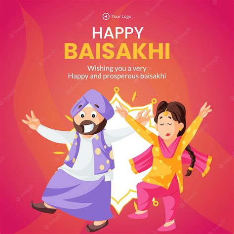 Premium Vector Indian Festival Of Happy Baisakhi Banner Design Template