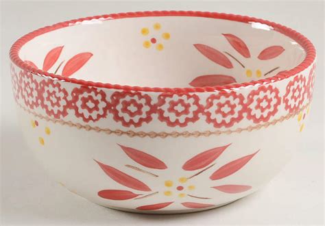 Old World Red Soup Cereal Bowl By Temp Tations Replacements Ltd