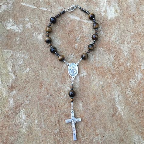 Religious Gift Auto Rosary St Joseph Decade Rosary Etsy