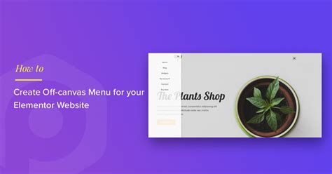 Off Canvas Menu Elementor How To Add Off Canvas Menu With Elementor