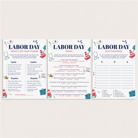 3 Labor Day Party Games Printable | Fun Labor Day Activities – LittleSizzle