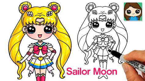 How To Draw Sailor Moon Cute And Easy Step By Step Meiyuart Fun2draw