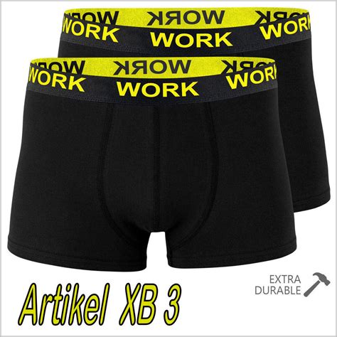 5 10er Pack Herren Boxershorts WORK Aus Baumwolle Slip Pant Unterhose