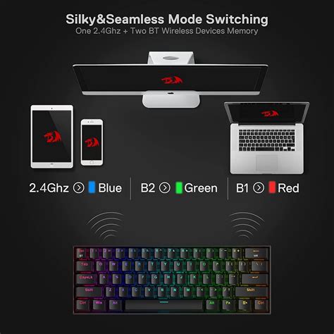 Redragon K Pro Draconic Wireless Rgb Mechanical Keyboard In