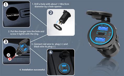 Amazon Car V Usb Outlet Charger Qidoe W Multi Usb Power