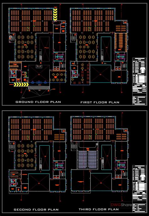 Central Library Complex Project Autocad File Dwg Central Library Architectural Section