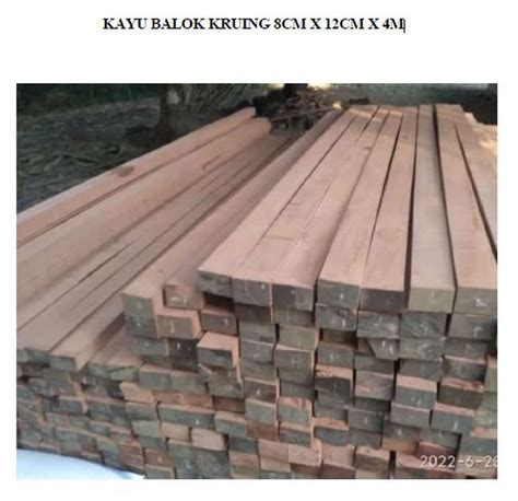 Kayu Balok Kruing 8x12 Per Kubik