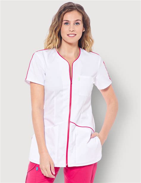 Blouse M Dicale Blanc Couleur Pour Pharmacienne Assistante Dentaire