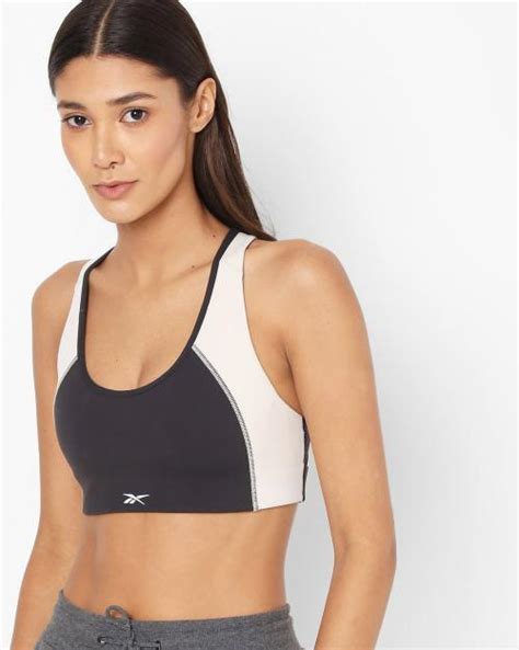 Buy Colourblock Racerback Sports Bra Online At Best Prices In India Jiomart