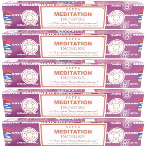 5 Doosjes Nag Champa Wierook Meditation 15 Gram Handgemaakte