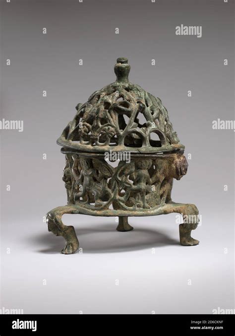 Censer Frame With Inhabited Vine Scroll Byzantine 6th Century Stock