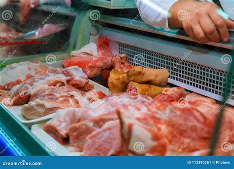 Selection Of Quality Meat At A Butcher Shop Stock Image Image Of